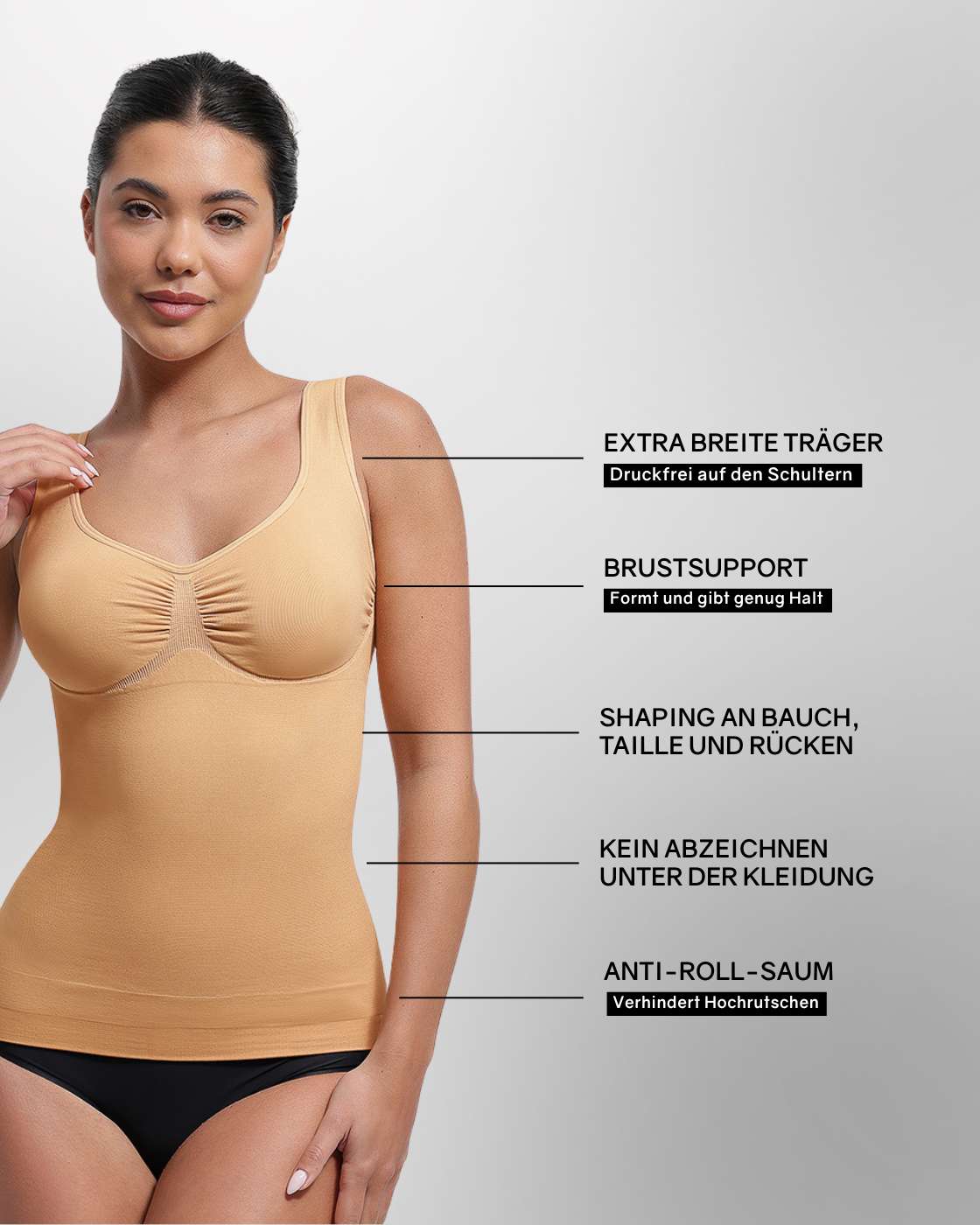 Premium Shaping Top with Wide Straps