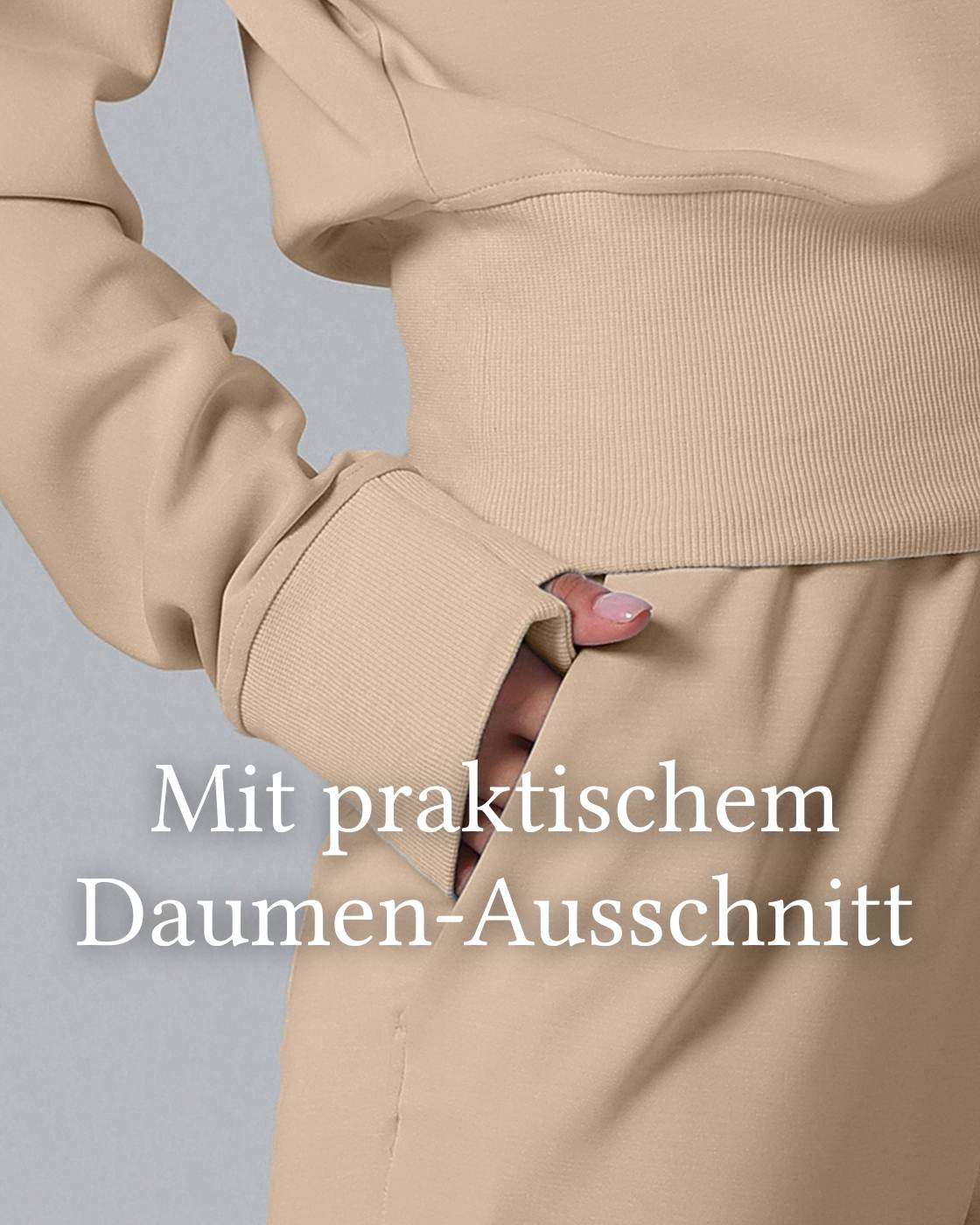 Loungewear - Langarmshirt mit Rippbündchen