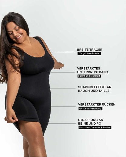 PREMIUM | Shapewear Shorts Bodysuit | extra wide straps | Eco 🌱