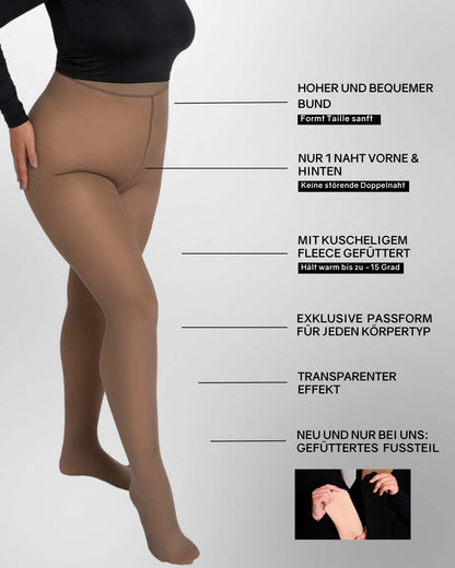 InvisiTights® | Fleece-lined Tights | WORLD’S FIRST with lined feet