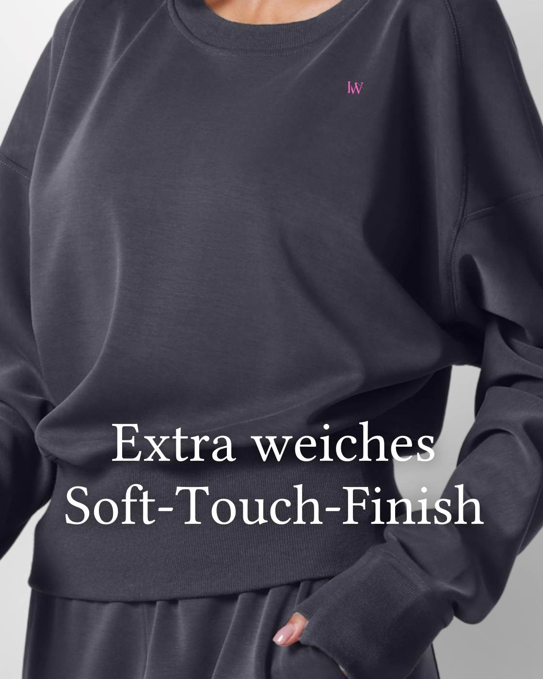 Loungewear - Langarmshirt mit Rippbündchen