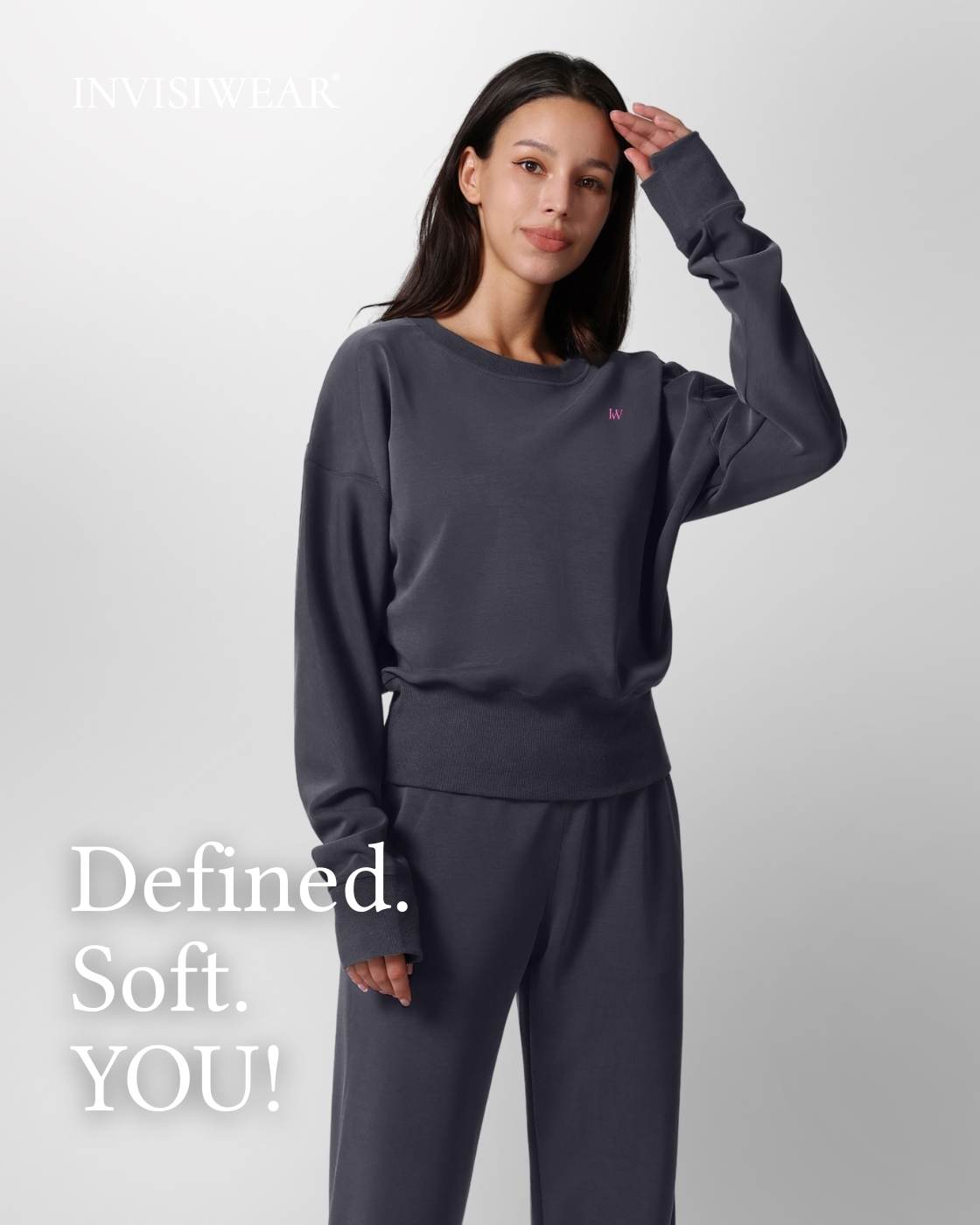 Loungewear - Langarmshirt mit Rippbündchen
