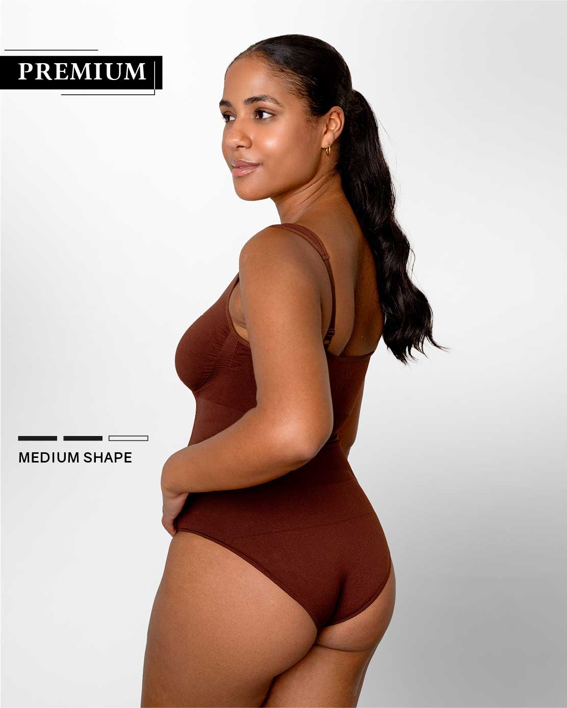 PREMIUM | Shapewear Panty Bodysuit | Extra wide straps | Medium Shape