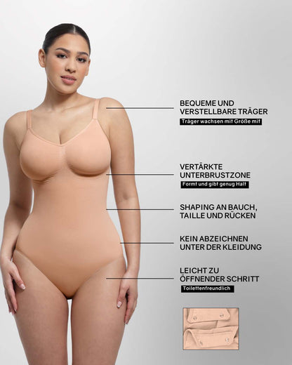 PREMIUM Body mit Panty und breiteren Trägern