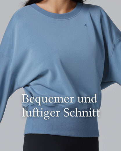 Loungewear - Langarmshirt mit Rippbündchen