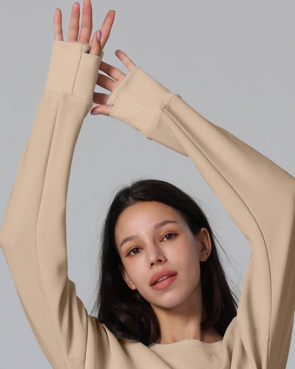 Loungewear - Langarmshirt mit Rippbündchen
