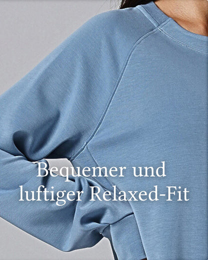 Loungewear - Langarmshirt mit High-Low-Schnitt