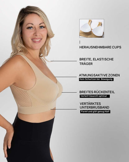 InvisiBra "Air" - Comfortable Wireless Sports Bra