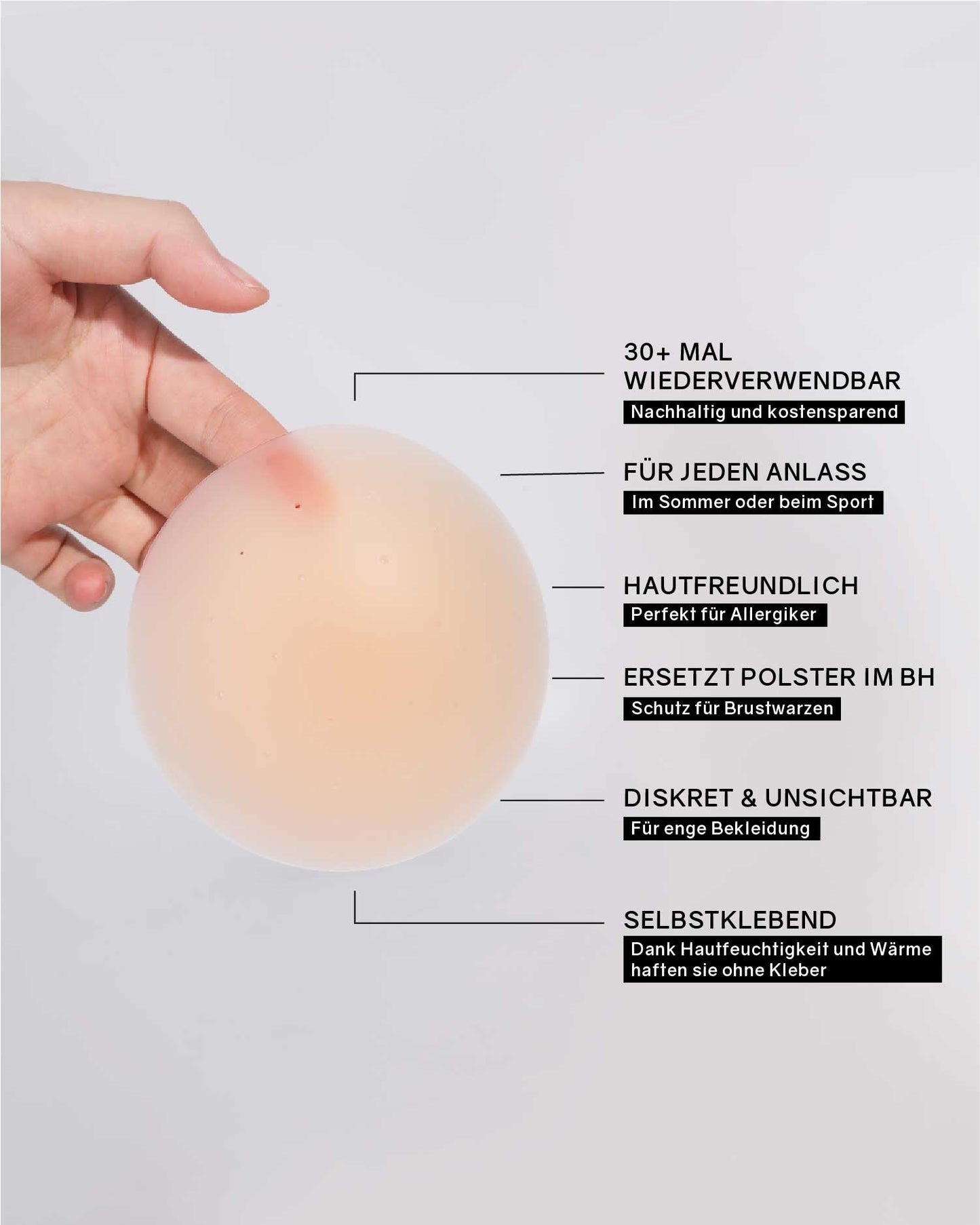 InvisiPads - Atmungsaktive Nippelcover