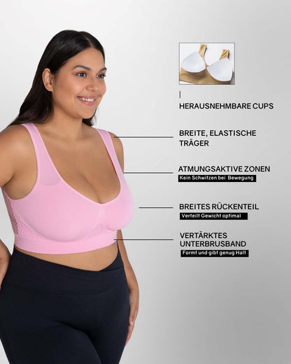 InvisiBra "Air" - Comfortable Wireless Sports Bra