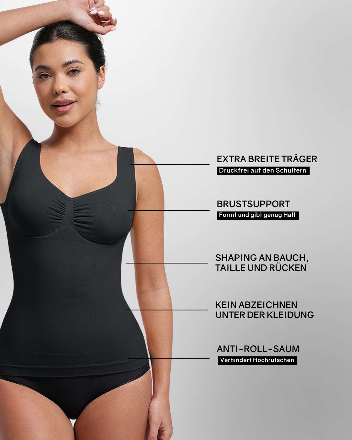 Premium Shaping Top with Wide Straps