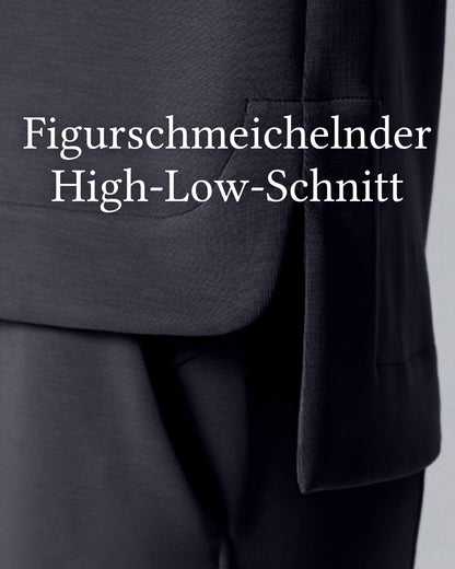 Loungewear - Langarmshirt mit High-Low-Schnitt