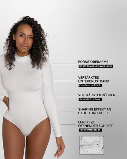 PREMIUM InvisiShape | Eco 🌱 Shaping Body mit langen Armen & Rollkragen