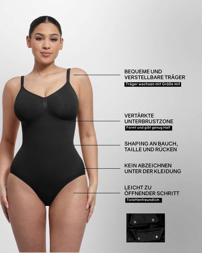 PREMIUM Body mit Panty und breiteren Trägern