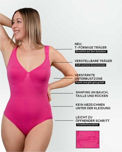 PREMIUM | Shapewear Panty Bodysuit | Extra wide straps | Medium Shape