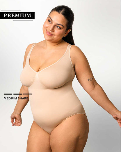 PREMIUM | Shapewear Panty Bodysuit | Extra wide straps | Medium Shape