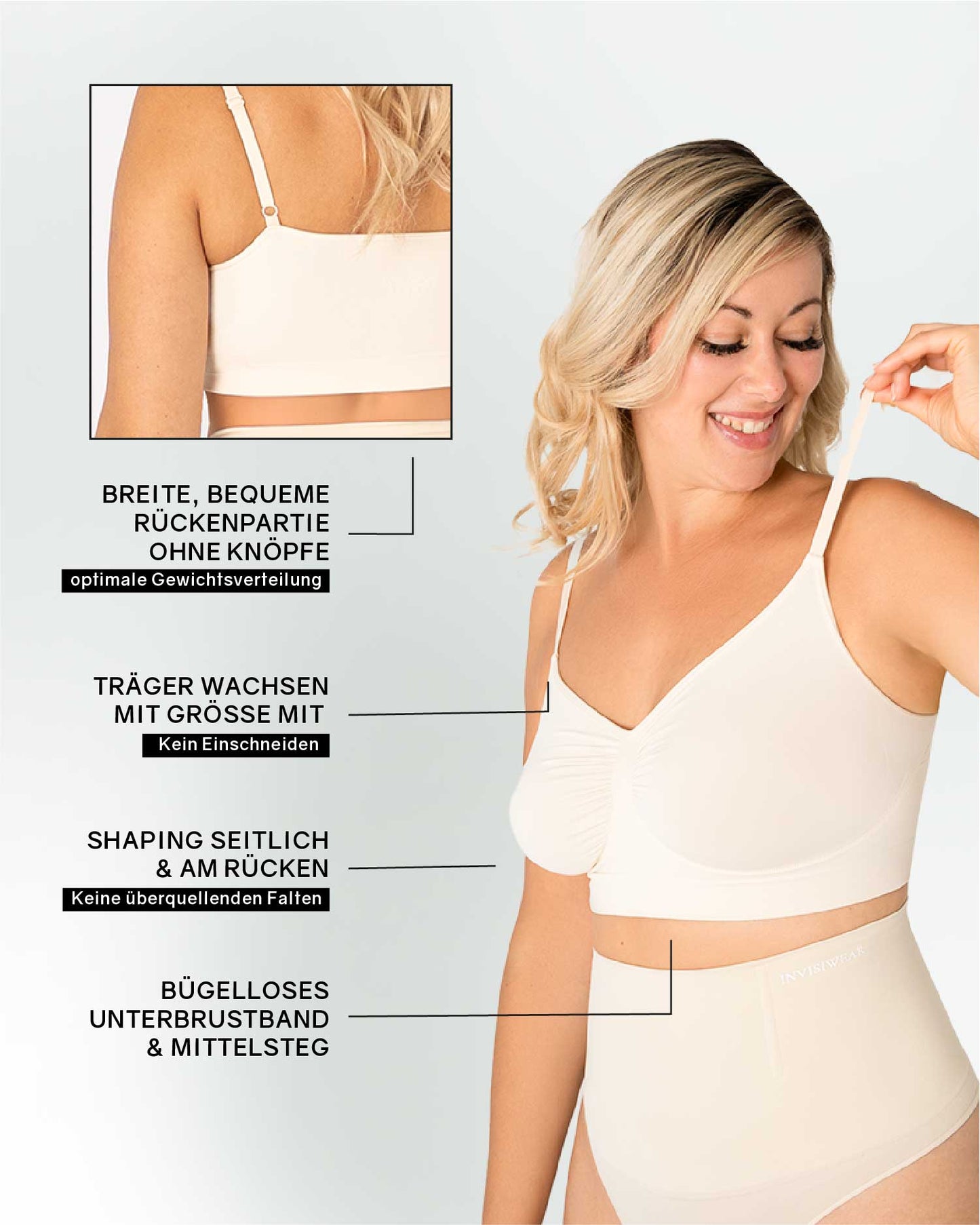 InvisiBra "Soft" - Wireless Slip-On Bra