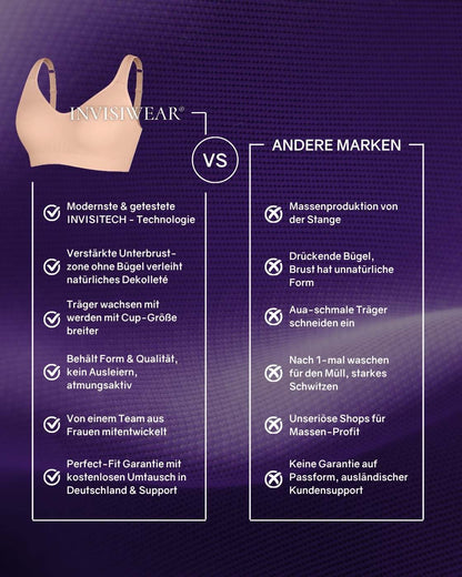 InvisiBra "Air" - Comfortable Wireless Sports Bra