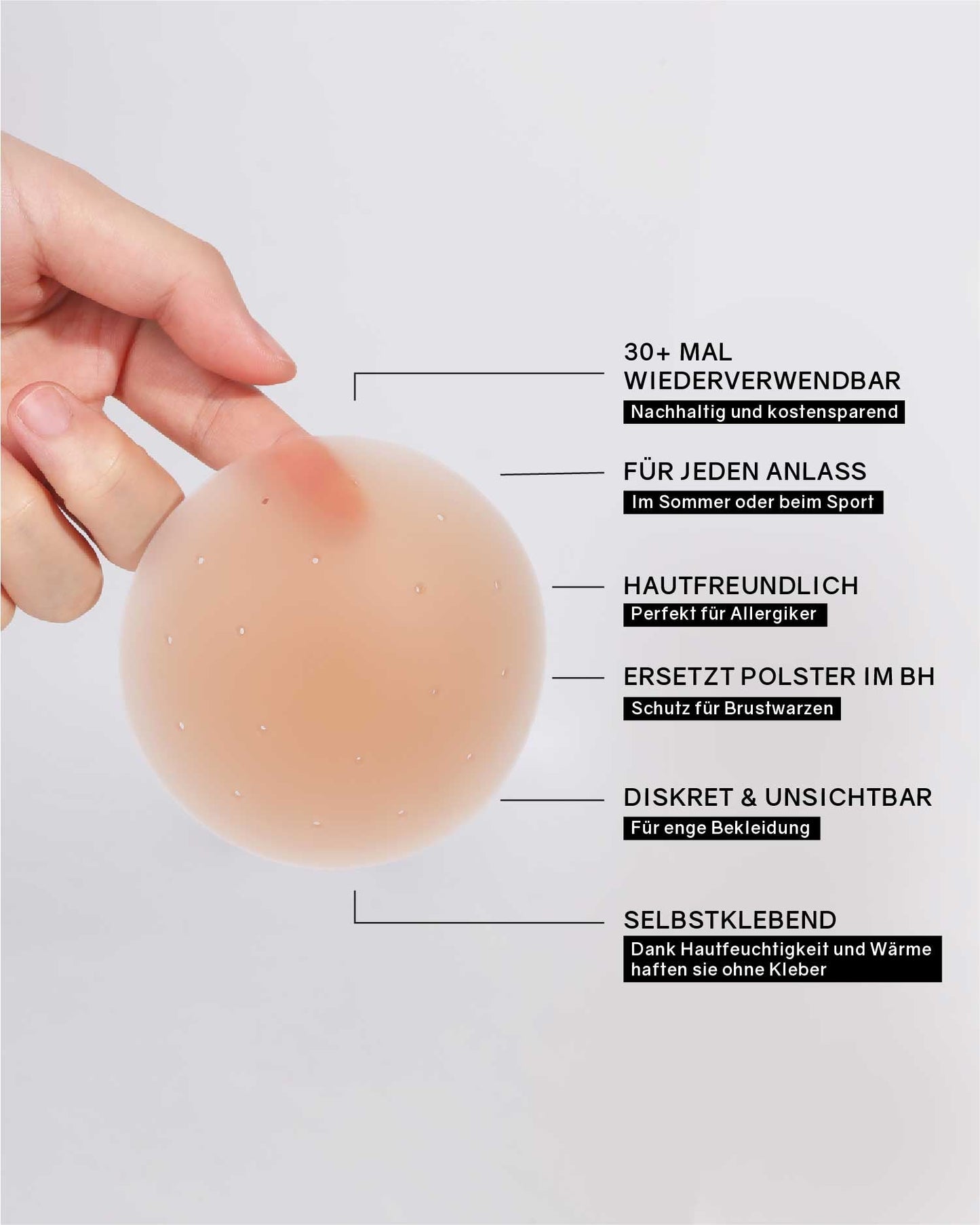 InvisiPads - Atmungsaktive Nippelcover