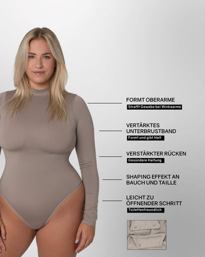 PREMIUM InvisiShape | Eco 🌱 Shaping Body mit langen Armen & Rollkragen