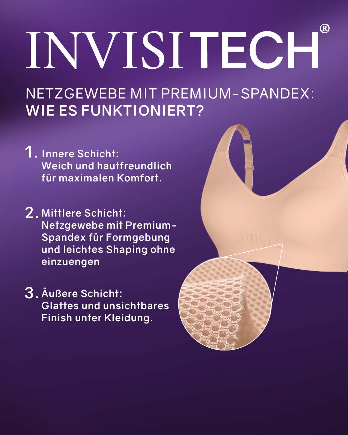 InvisiBra "Air" - Comfortable Wireless Sports Bra