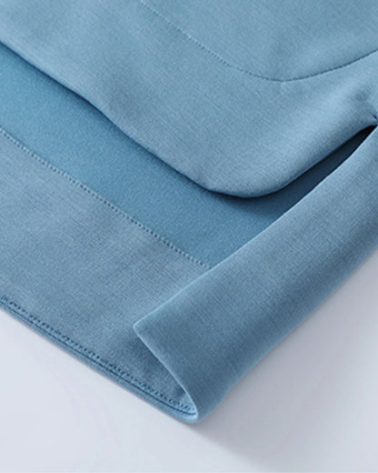 Loungewear - Langarmshirt mit High-Low-Schnitt