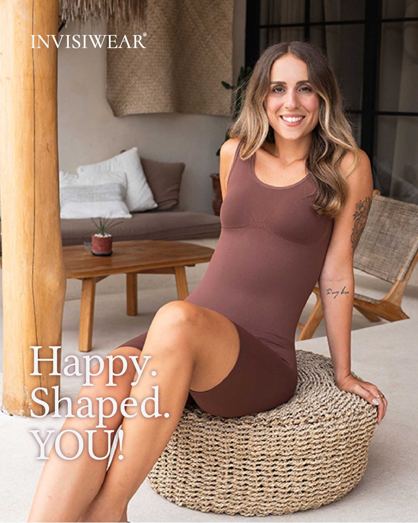 PREMIUM | Shapewear Shorts Bodysuit | extra wide straps | Eco 🌱