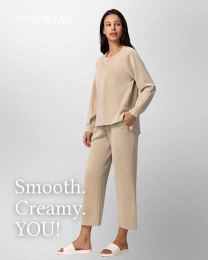 Loungewear - Langarmshirt mit High-Low-Schnitt